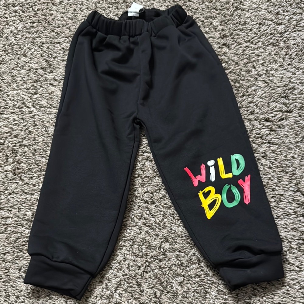 Wild Boy Black Kids Joggers